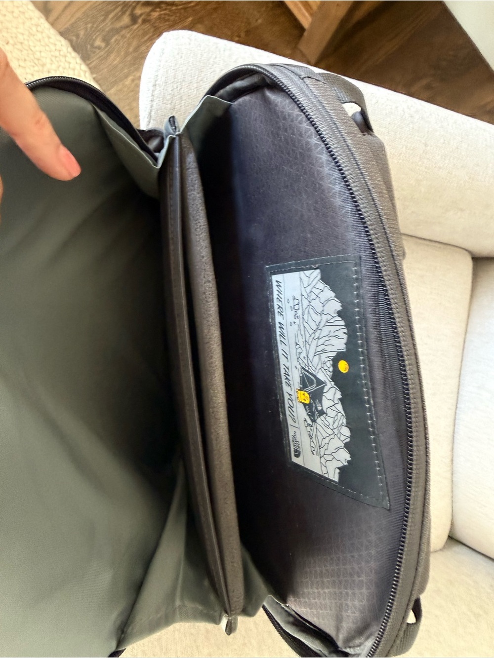 The North Face Heather Gray Surge Backpack - Picture 9 of 10